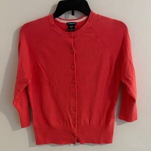 GAP Women's Bright Coral Cardigan
